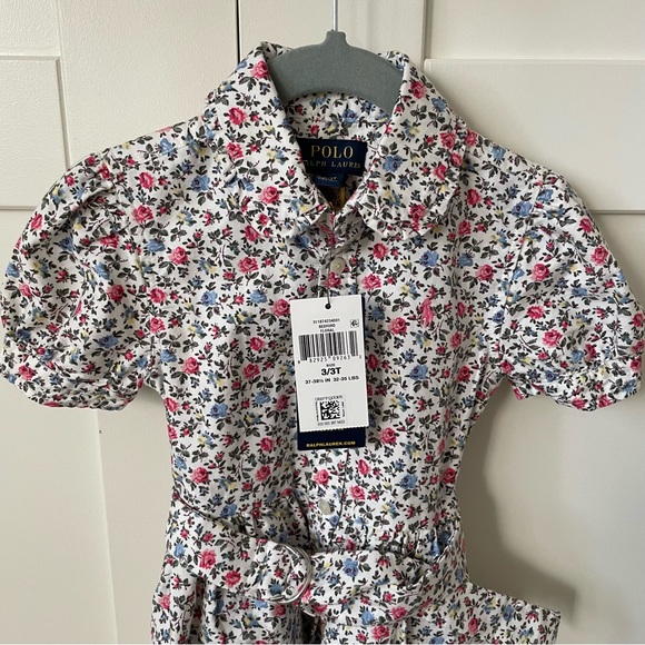 ✨BNWT✨ Polo Ralph Lauren Belted Flower Dress - 3T - Picture 3 of 5